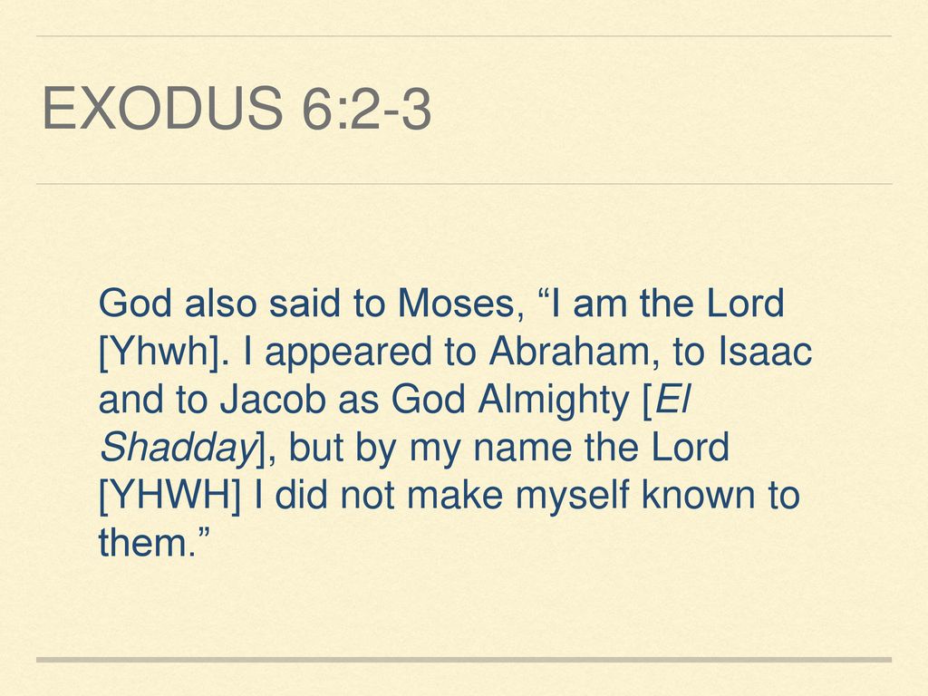 Exodus 6 top 2-3 kjv